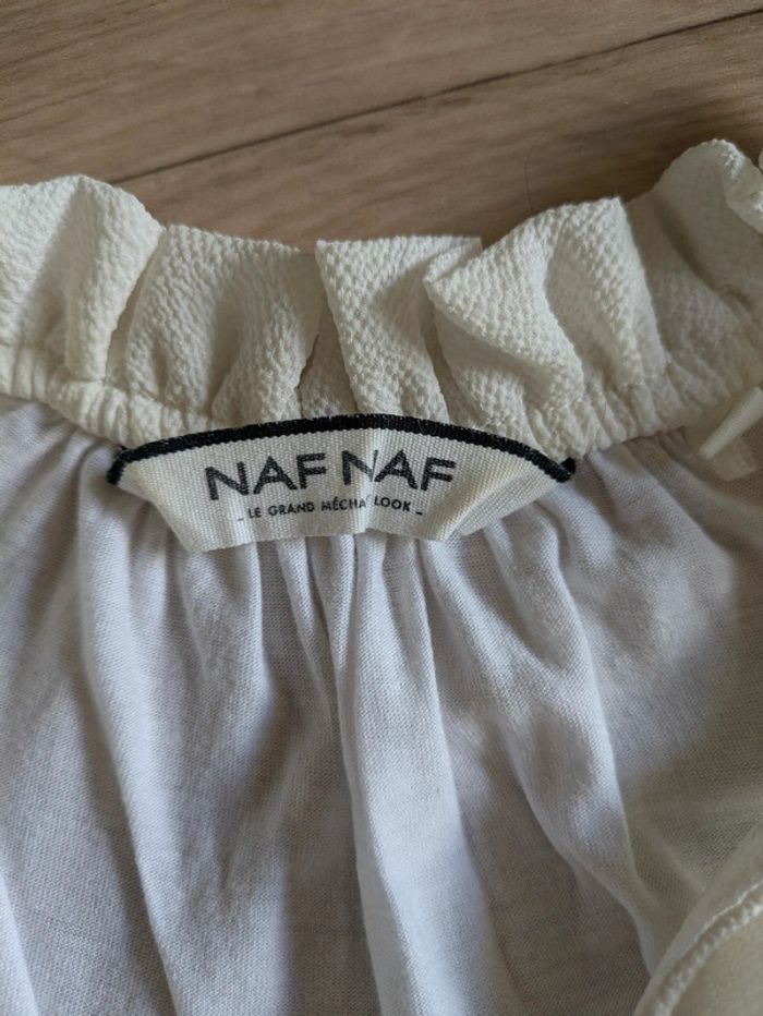 Blouse crème & blanche NafNaf 38 - photo numéro 9