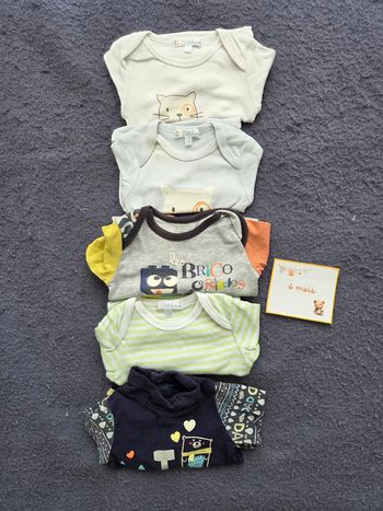 Lot bodies hiver garçon 6 mois