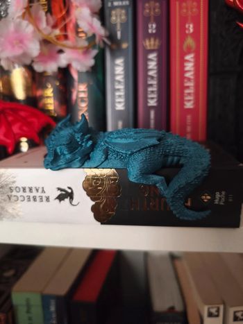 Dragon Endormi Metal Bleu