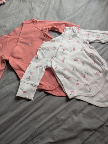 Lot de 2 bodies 1/3 mois okaidi