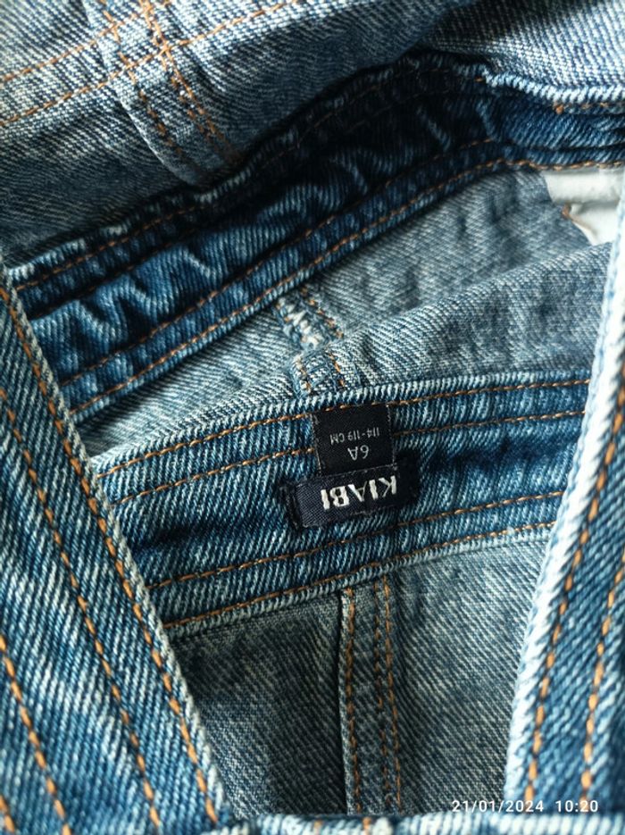 Robe salopette en jeans 6 ans - photo numéro 3