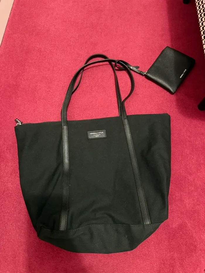 Sac noir tissus similicuir kendall +kylie neuf
