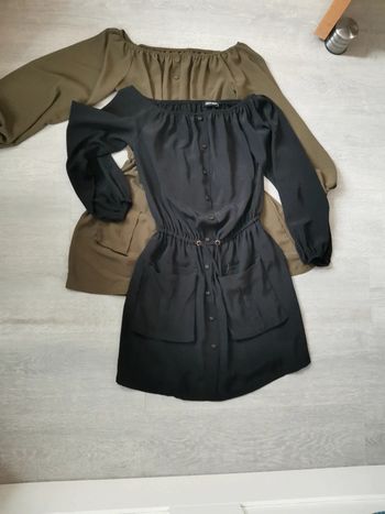 Lot de 2 tuniques robes courtes noire kaki