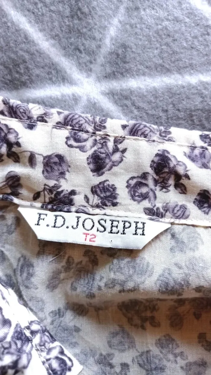 🌸Chemise manches 3/4, F.D. Joseph, taille 38 - photo numéro 5