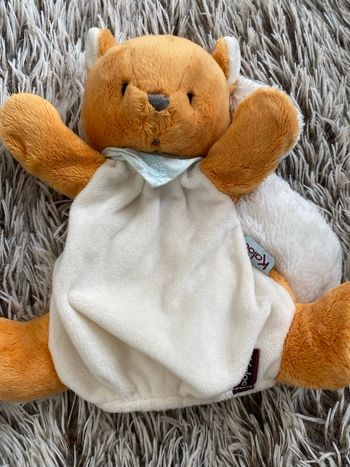 Doudou marionnette écureuil kaloo biscotte