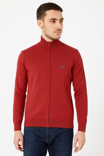 Gilet cardigan homme MUSTANG taille L couleur brique