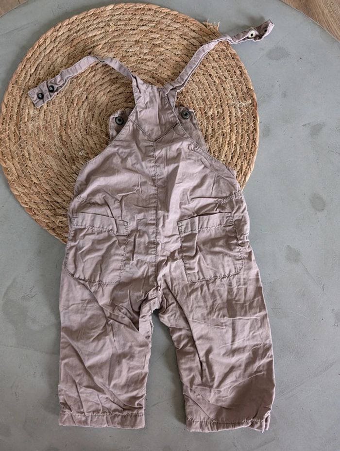 Salopette beige garçon 12 mois DPAM - photo numéro 3