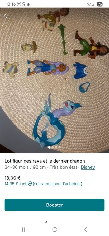 Figurines raya et le dernier dragon disney