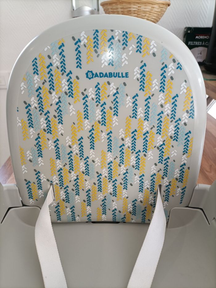 Siège réhausseur transportable badabulle gris vert jaune - photo numéro 3