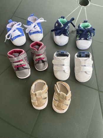 5 paires de chaussures bébé naissance à 3 mois
