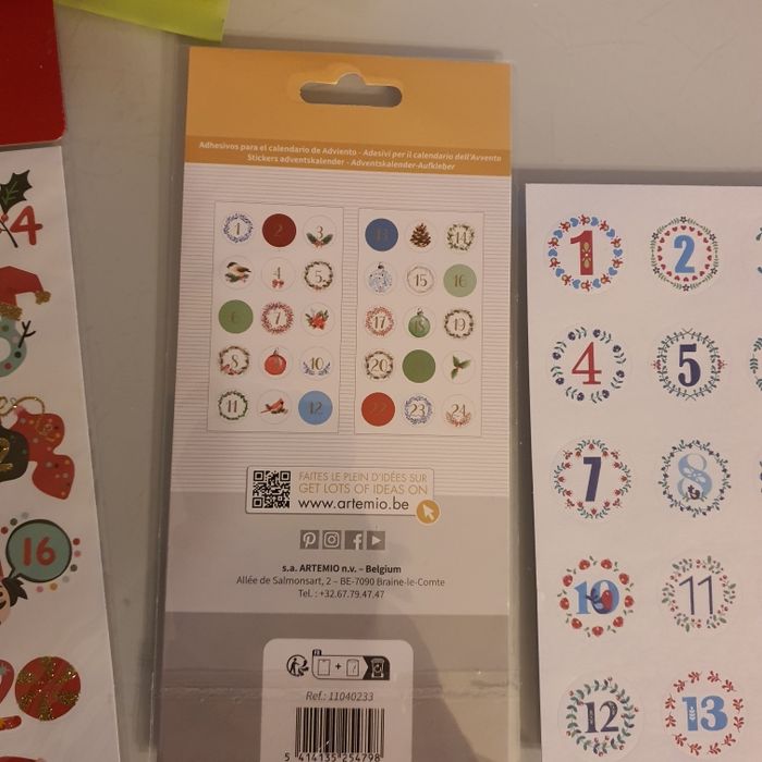 Lot chiffres de l'avent pour calendrier Noël - photo numéro 5
