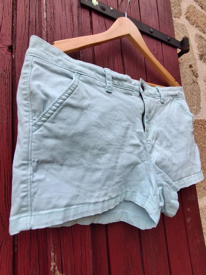 Short court bleu turquoise Superdry taille M - photo numéro 2