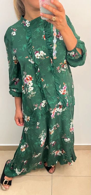 🌿Robe longue à fleurs avec volant Taille M