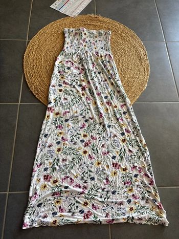 Robe longue bandeau fleurit