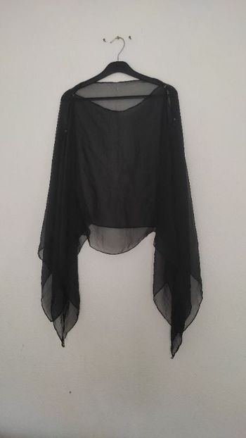 Châle en gaze unie noire