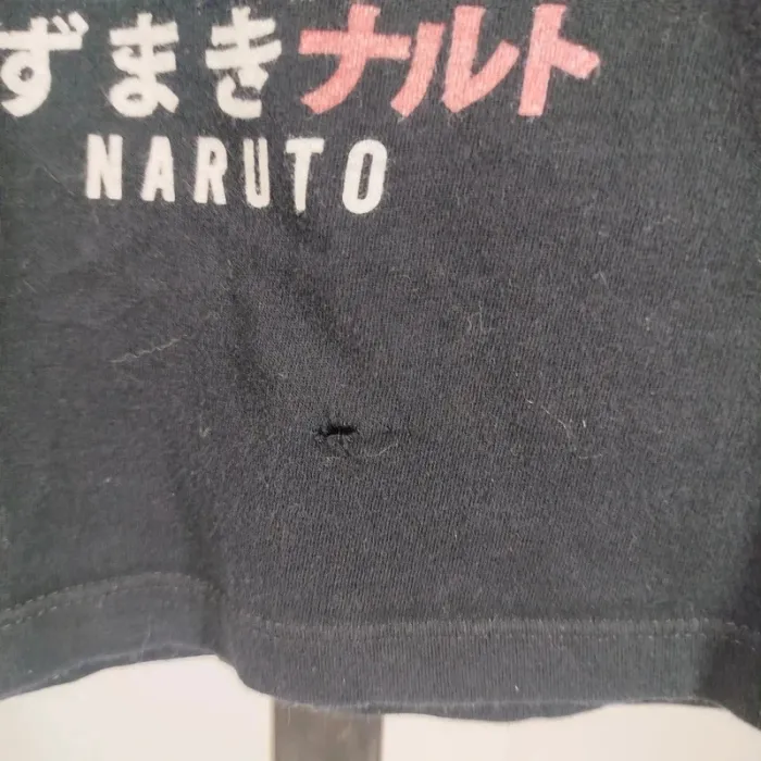 Lot de 2 t-shirts Naruto manga noir et blanc tailles XS et 12 ans A072 - photo numéro 4