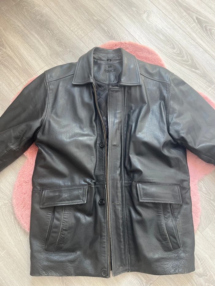 Veste cuir homme 50 noir - photo numéro 3
