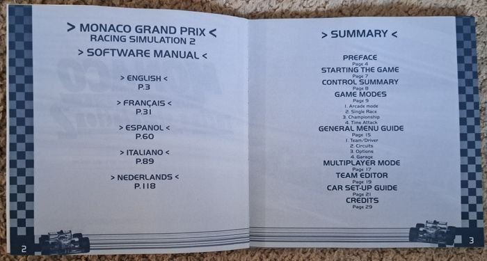 🎮 Notice et jaquettes Monaco GP Racing Simulation 2 Sony PlayStation 1 PS1 - photo numéro 3