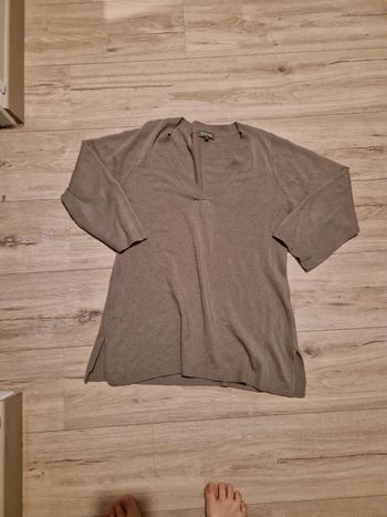 Pull façon tunique long tout doux beige in extenso taille xl