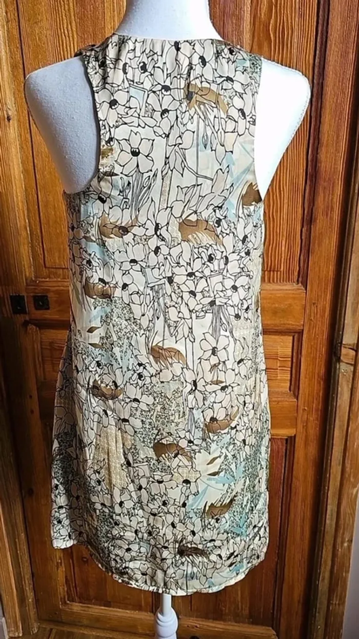 Robe vintage imprime floral avec noeud - photo numéro 3