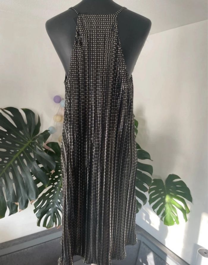 Robe de soirée noire plissée scintillante – Taille L (40/42) - photo numéro 3