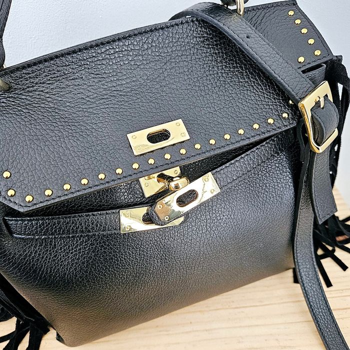 🇮🇹Sac a main 100% Cuir  Noir verapelle🇮🇹 The genuine leather neuf - photo numéro 5
