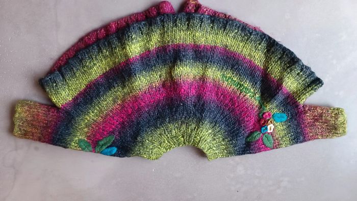 Cape laine /poncho 12 mois - photo numéro 4