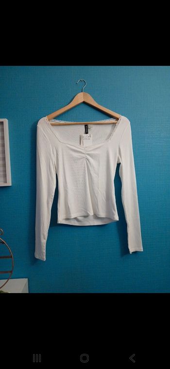 Pull fin blanc/creme  uni