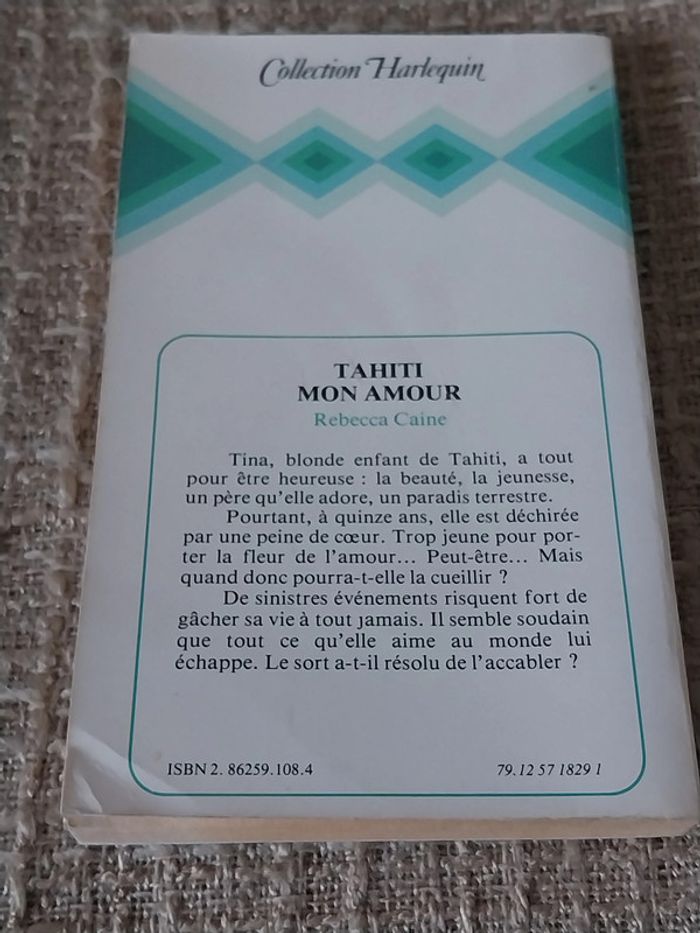 Tahiti mon amour Rebecca Caine 1979 Harlequin - photo numéro 2