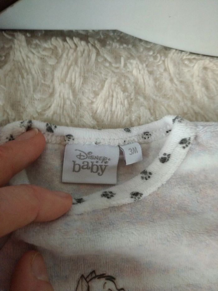 Pyjama grenouillère velours Fille 3 mois Marie Aristochats Disney Baby - photo numéro 7