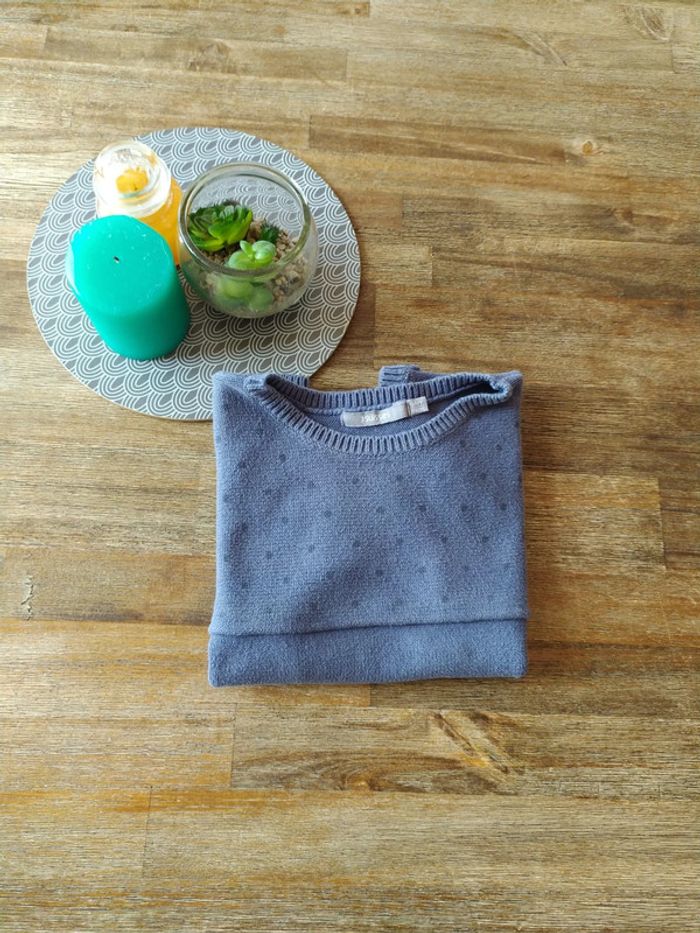 Joli pull bleu manches courtes /3suisses/6 ans - photo numéro 3