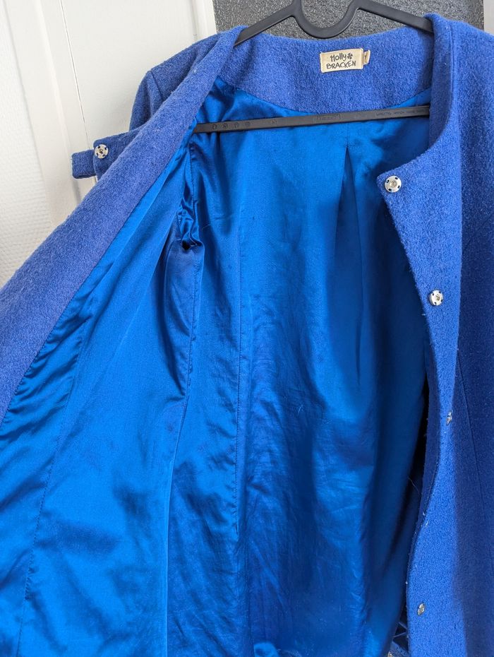 Manteau molly bracken bleu en laine taille 36 s - photo numéro 4