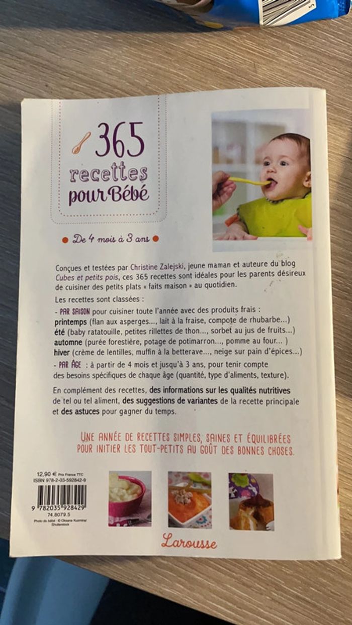 Livre 365 recettes pour bébé - photo numéro 2