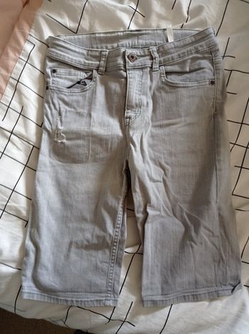 Short en jean gris hm 13 ans
