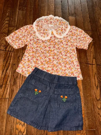 Chemise vertbaudet et jupe Monoprix  5 ans