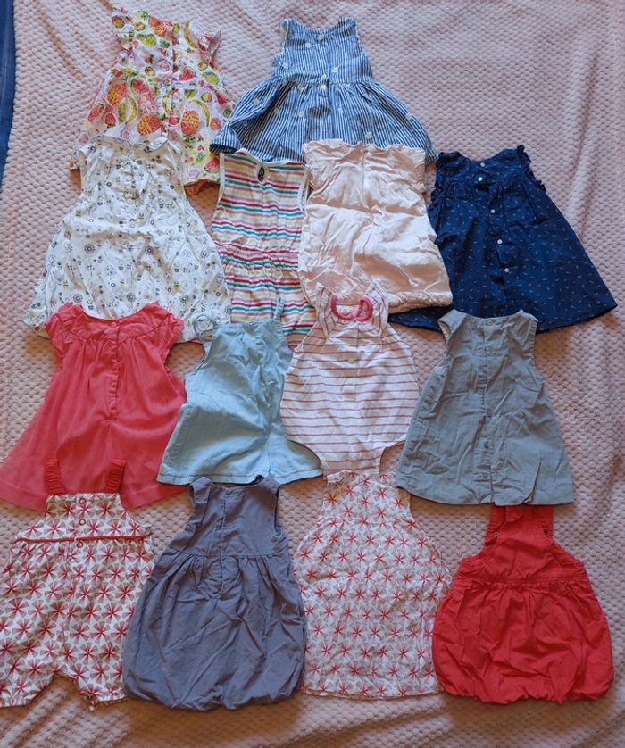 Lot de 14 robes de marque été fille 3M - photo numéro 2