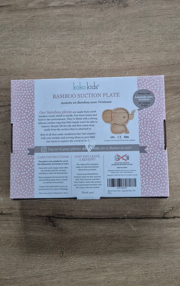 Assiette en bambou avec ventouse 🐘 - photo numéro 7