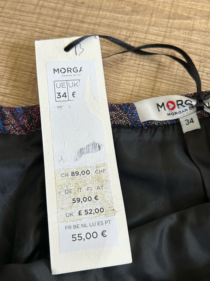 Jupe imprimée pailletée neuve Morgan taille 34 (valeur 55€) - photo numéro 9