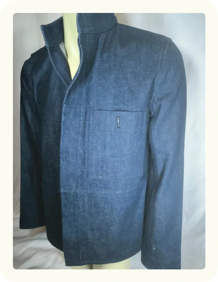 Veste en jean col mao homme APC Taille S 36 - photo numéro 2
