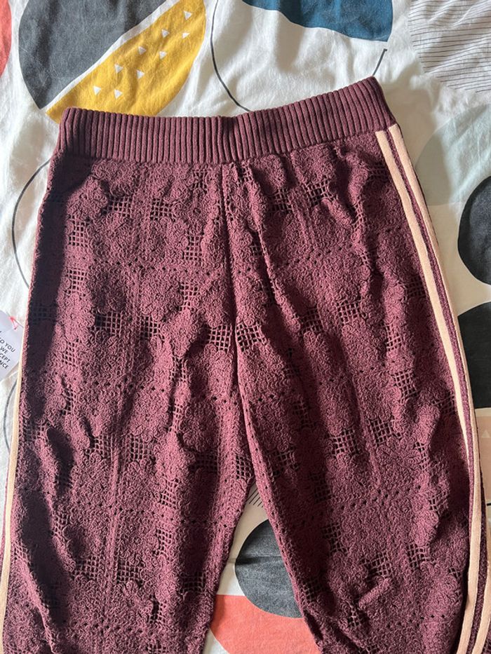 adidas Originals x ASOS - Pantalon de survêtement d'ensemble en maille crochetée - Marron - Taille M - photo numéro 5