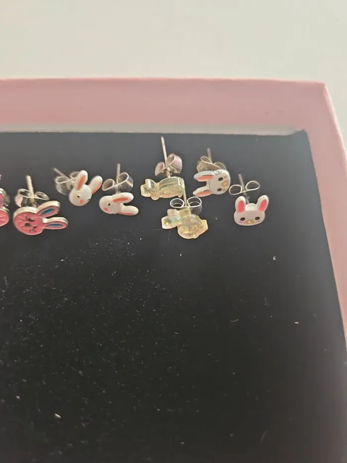 Lot de 4 paires de boucles d'oreilles Lapin - photo numéro 3