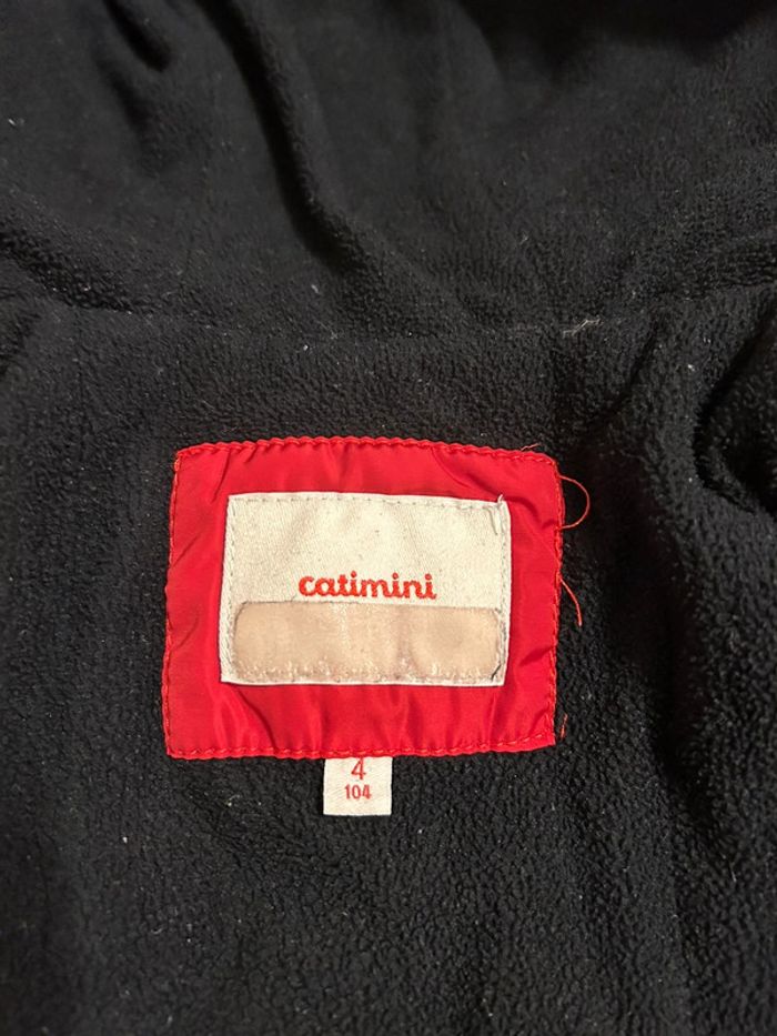 Doudoune à capuche Catimini rouge, beige et noire 4 ans - photo numéro 18