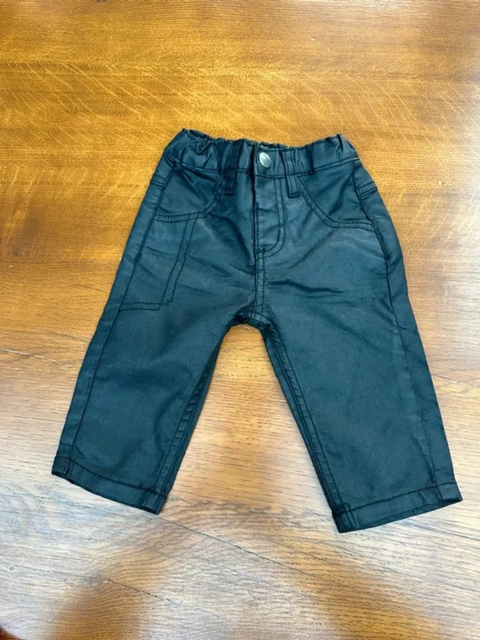 Pantalon enduit noir 9 mois Paracas