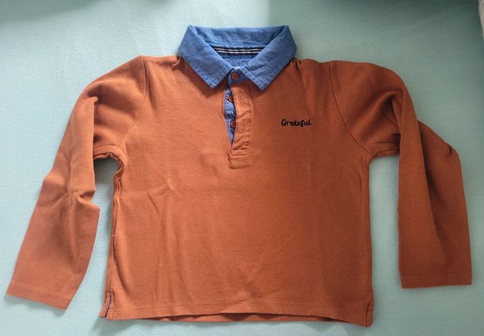 Polo manches longues- Éden & Victor 6 ans