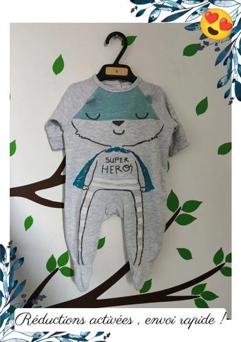 Pyjama bébé léger super héros 1mois