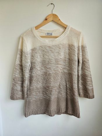 Très beau pull dégradé marron et crème M/L