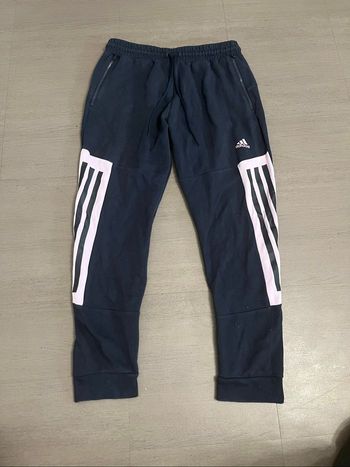 Jogging Adidas Marine – Bandes Roses – Taille L