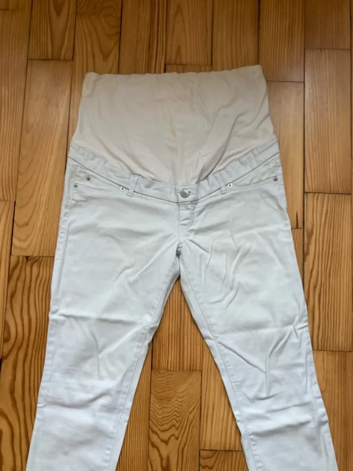 Pantalon de grossesse maternité beige taille 38 - photo numéro 2