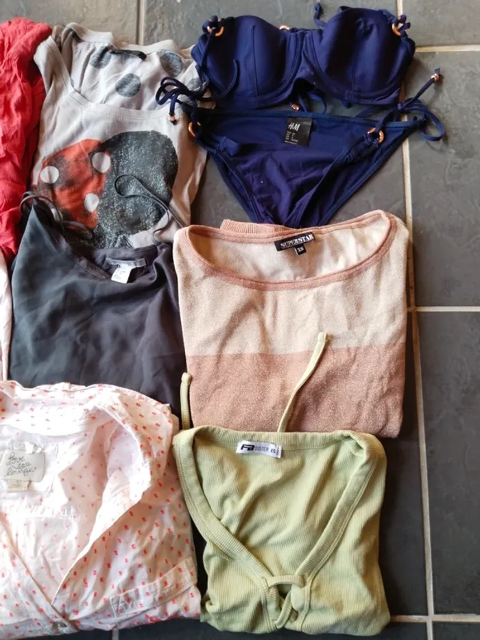 Joli lot de 16 vêtements femme marques h&M, shein, only taille XS 34 - photo numéro 2