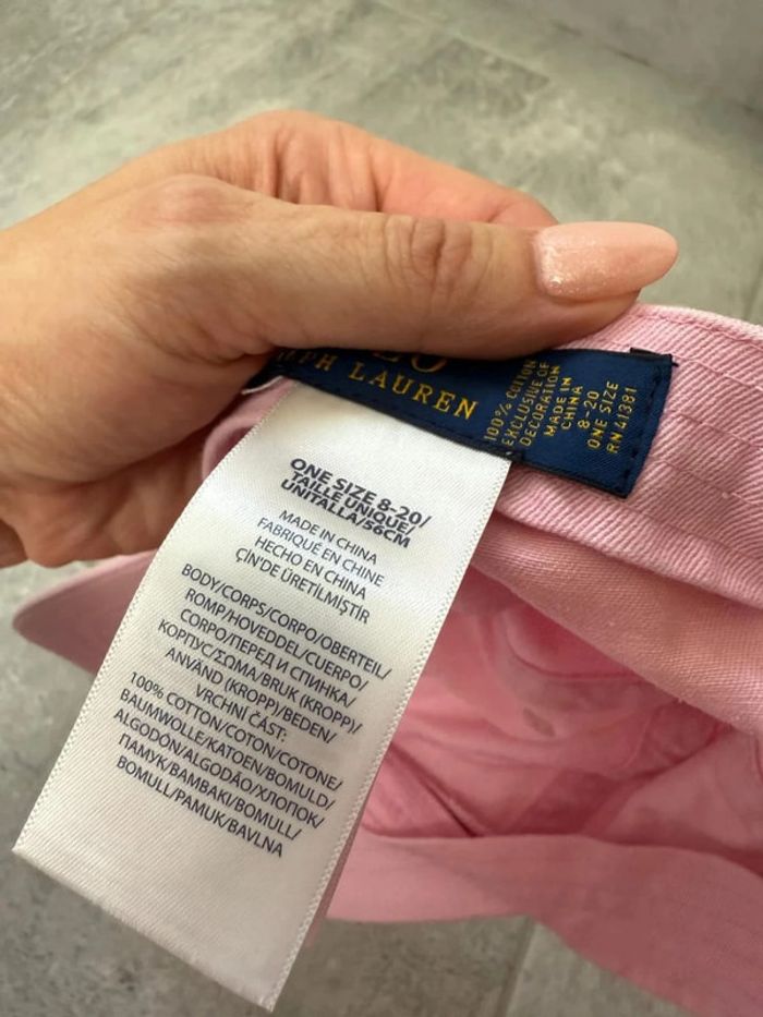 Casquette Polo Ralph Lauren femme rose taille unique parfait état - photo numéro 8